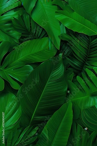 Fototapeta green leaves background