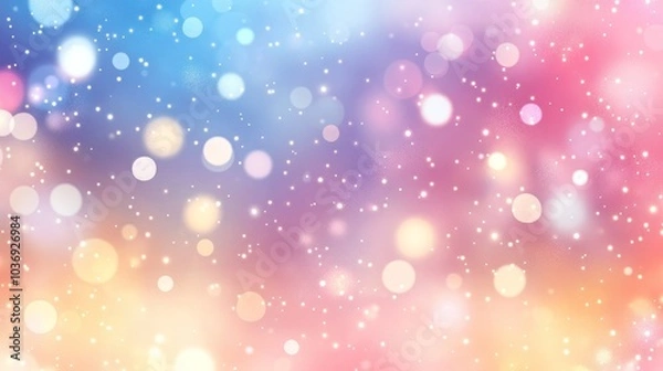 Fototapeta Vector illustration of pastel color abstract background with bokeh.