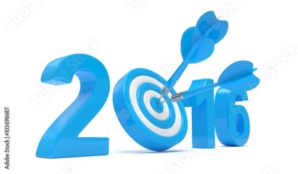 Fototapeta 2016 target 3d render illustration