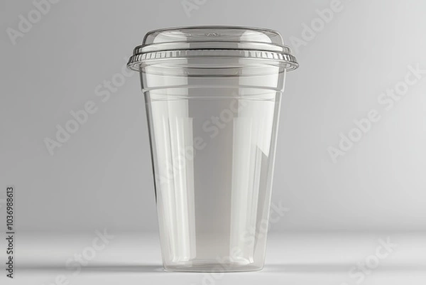 Fototapeta Plastic cup mock up