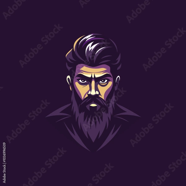 Fototapeta A flat style icon of professional character 