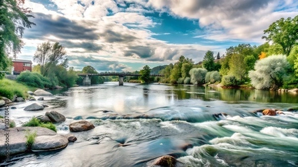 Obraz river in the mountains
