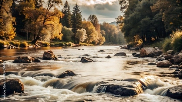 Obraz river in the mountains