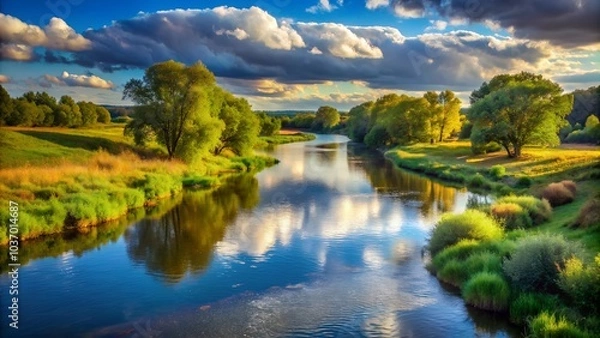 Obraz river in the mountains