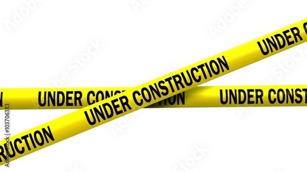 Obraz under construction tape - isolated