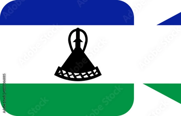 Fototapeta Lesotho flag on Video Call