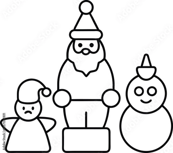 Fototapeta Christmas Decoration full VECTOR Elements EPS