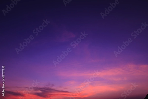 Obraz blue sky with white clouds