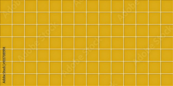 Obraz Yellow ceramic tile wall texture background vector illustration
