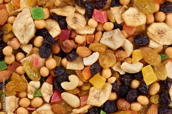 Obraz Dried fruits and nuts mix