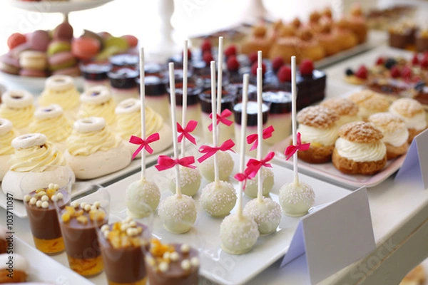 Fototapeta Desserts on a table at a ceremony
