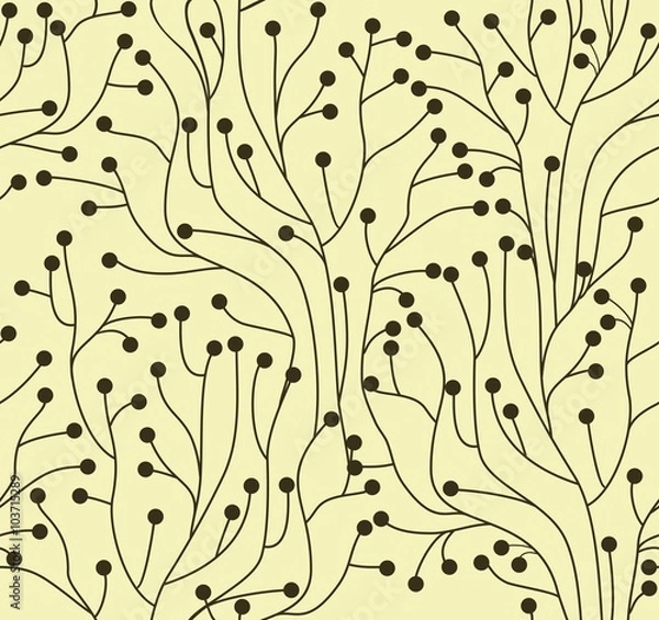 Fototapeta Seamless pattern with flowers balls