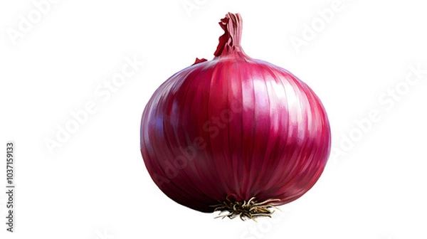 Obraz Red onion isolated on transparent background