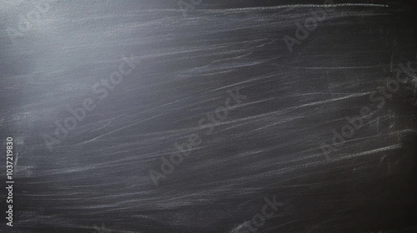 Fototapeta Blank Black Chalkboard Texture: A Versatile Background for Creativity.