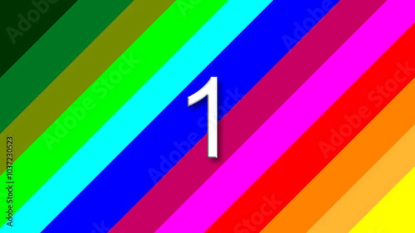 Obraz 1 colorful rainbow background year number
