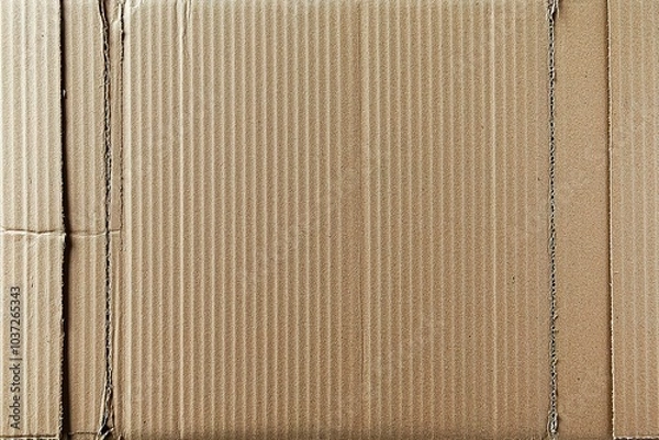 Obraz A flat, high-resolution, top-down view of a brown cardboard texture. High quality