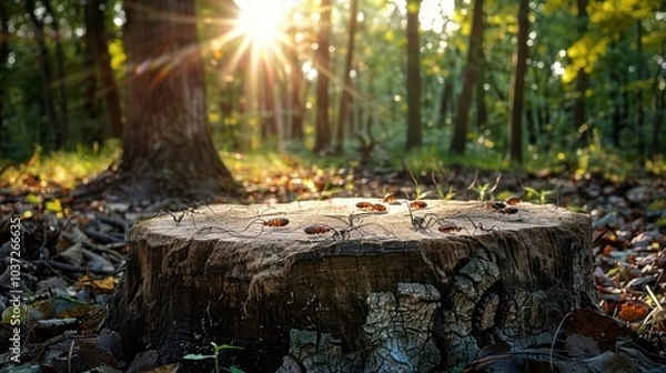Fototapeta Sunbeams Through the Trees