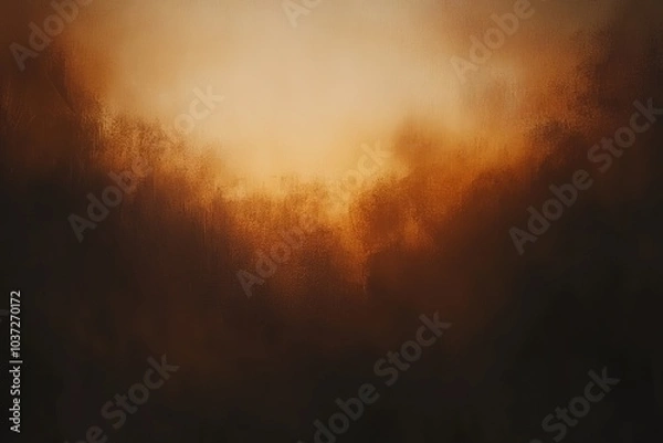 Fototapeta A dark brown, orange, and black gradient background with a hint of light in the top-left corner.