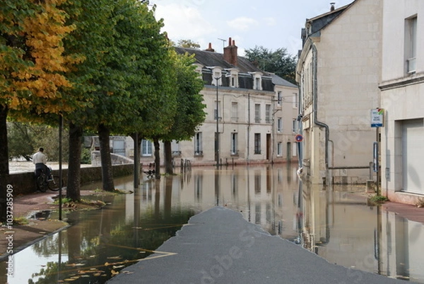 Obraz Vendôme sous les inondations