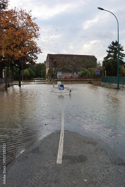 Obraz Vendôme sous les inondations