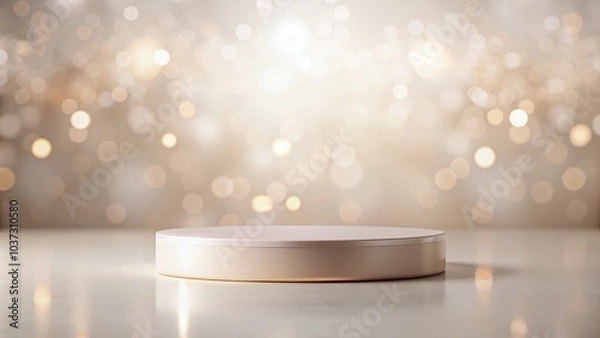 Fototapeta Minimalistic Color Podium with Bokeh Effect for Modern Display and Interior Design