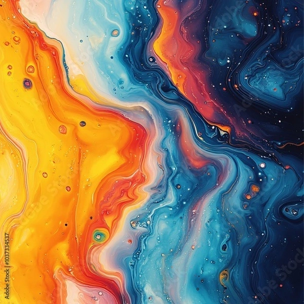 Obraz colorful oil fluid art background