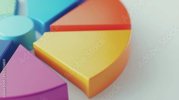 Obraz Colorful segments in a pie chart arrangement