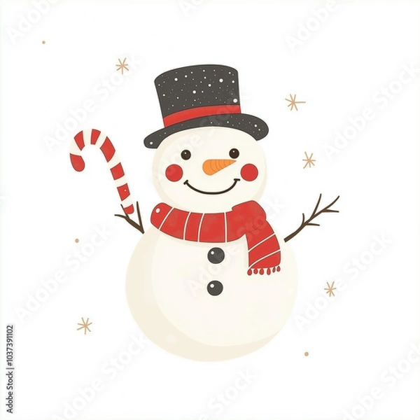 Obraz Snowman with a hat