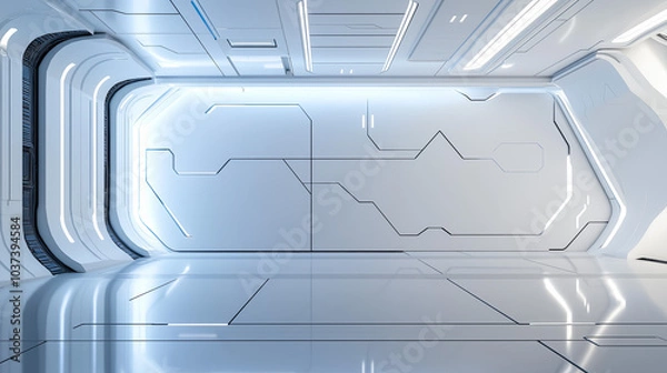 Obraz Futuristic hallway background