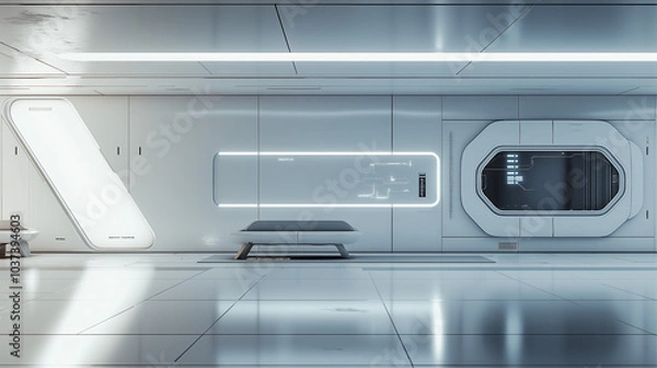 Obraz Futuristic hallway background
