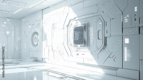 Obraz Futuristic hallway background