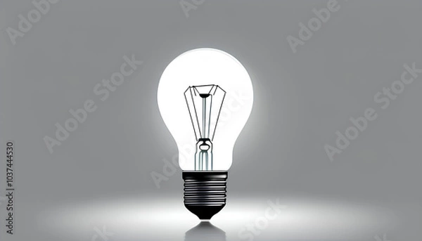 Fototapeta Light Bulb on Minimalist