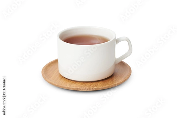Obraz White cup of tea on a isolated background