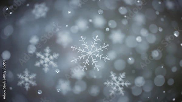 Fototapeta snowflakes background texture
