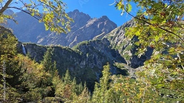 Obraz Rocky Mountains, clear sky.