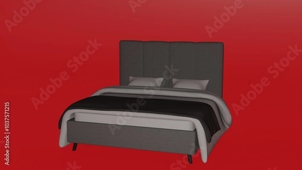 Obraz Bed and Bed Sheets or Blankets