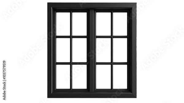 Obraz Elegant Black Window Frame for Interior Design and Architecture