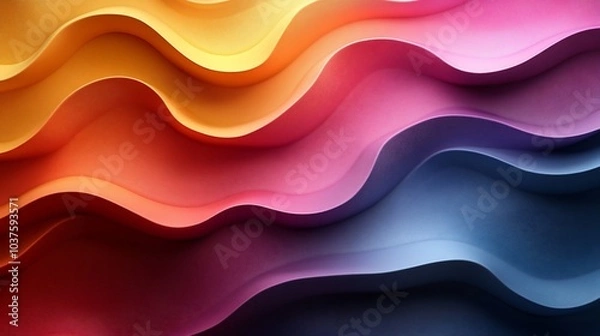Fototapeta Abstract wavy design in vibrant colors creating a dynamic visual effect.