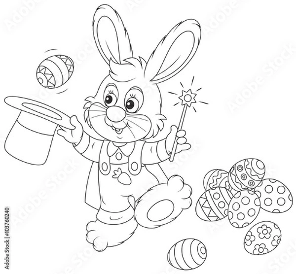 Obraz Easter Bunny illusionist