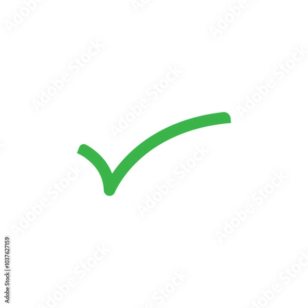 Fototapeta Checkmark Icon Flat simple outline set