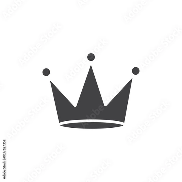 Fototapeta Crown icon Flat simple outline set