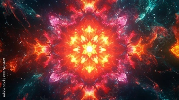 Obraz kaleidoscopic mandala background