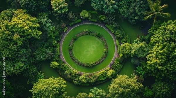 Fototapeta Silvanas Philippines: Top-Down View of Delicate Circular Arrangement Accentuating Elegant Curves