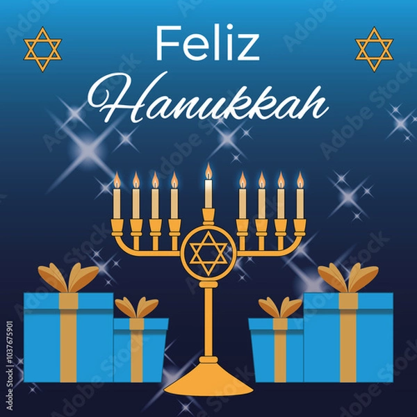 Obraz Feliz Hanukkah 2