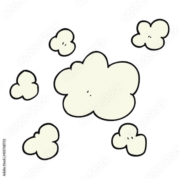 Obraz cartoon steam clouds