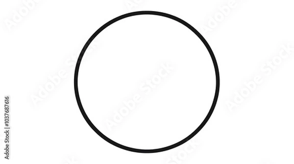 Fototapeta An outline of a circle with smaller circles inside, designed for children to explore shapes