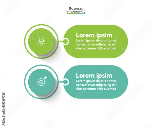 Obraz Business data visualization. timeline infographic icons designed for abstract background template