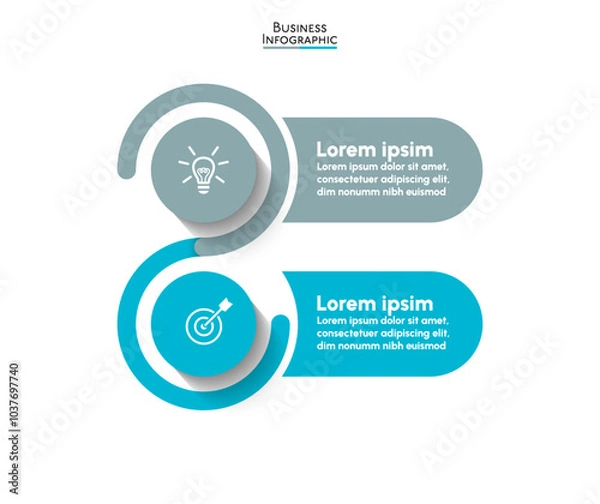 Obraz Business data visualization. timeline infographic icons designed for abstract background template