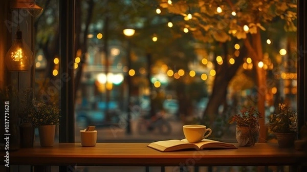 Obraz Cozy Evening at a Cafe
