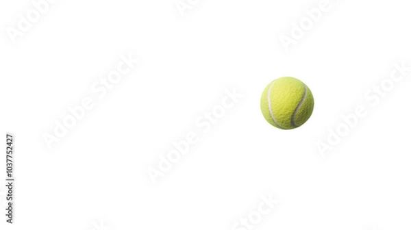 Fototapeta Tennis Ball in Motion Against a Dark Background, transparent bg